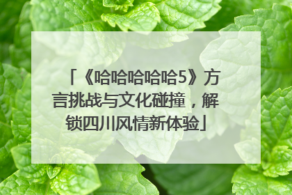 《哈哈哈哈哈5》方言挑战与文化碰撞，解锁四川风情新体验