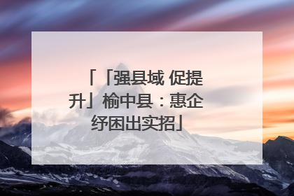 「强县域 促提升」榆中县：惠企纾困出实招