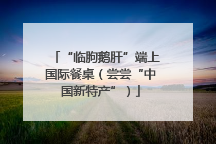 “临朐鹅肝”端上国际餐桌（尝尝“中国新特产”）