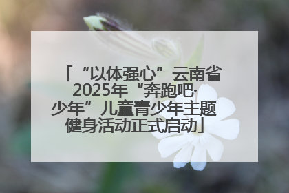 “以体强心”云南省2025年“奔跑吧·少年”儿童青少年主题健身活动正式启动