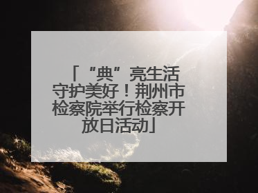 “典”亮生活 守护美好！荆州市检察院举行检察开放日活动