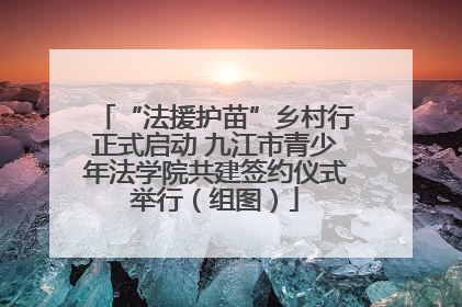 “法援护苗”乡村行正式启动 九江市青少年法学院共建签约仪式举行（组图）