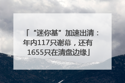 “迷你基”加速出清：年内117只谢幕，还有1655只在清盘边缘