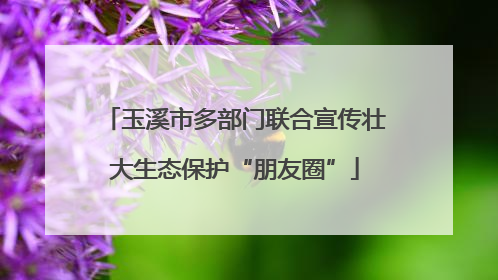 玉溪市多部门联合宣传壮大生态保护“朋友圈”