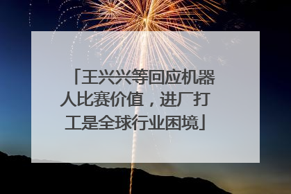 王兴兴等回应机器人比赛价值，进厂打工是全球行业困境