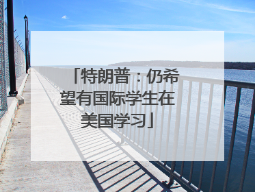 特朗普：仍希望有国际学生在美国学习