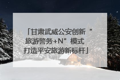 甘肃武威公安创新“旅游警务+N”模式 打造平安旅游新标杆