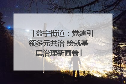 益宁街道：党建引领多元共治 绘就基层治理新画卷