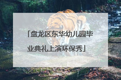 盘龙区东华幼儿园毕业典礼上演环保秀