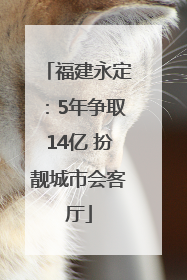 福建永定：5年争取14亿 扮靓城市会客厅
