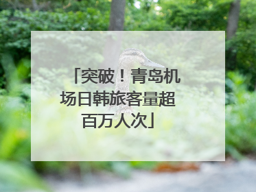 突破！青岛机场日韩旅客量超百万人次