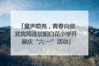 童声嘹亮，青春向党 宜宾筠连景阳白花小学开展庆“六·一”活动