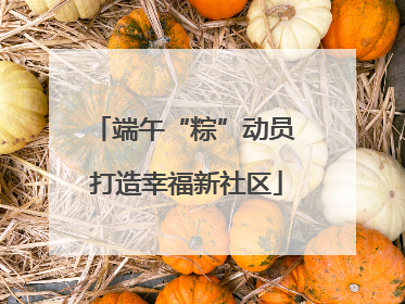 端午“粽”动员 打造幸福新社区