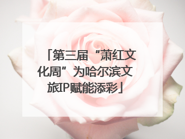 第三届“萧红文化周”为哈尔滨文旅IP赋能添彩