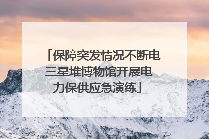 保障突发情况不断电 三星堆博物馆开展电力保供应急演练