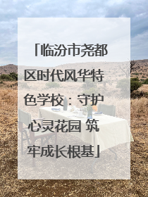 临汾市尧都区时代风华特色学校：守护心灵花园 筑牢成长根基