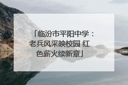 临汾市平阳中学：老兵风采映校园 红色薪火续新章