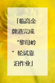 临高金牌港完成“黎母岭”轮试靠泊作业