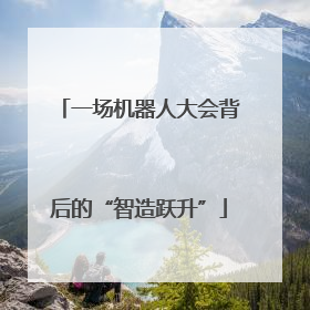 一场机器人大会背后的“智造跃升”