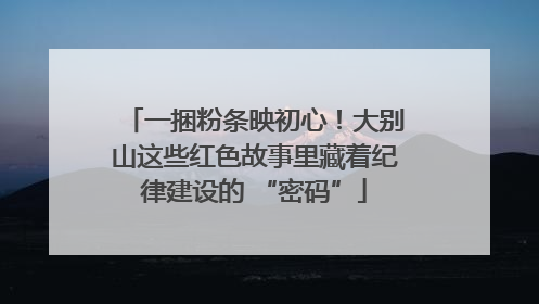 一捆粉条映初心！大别山这些红色故事里藏着纪律建设的 “密码”