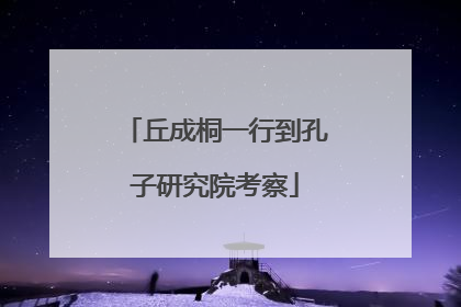 丘成桐一行到孔子研究院考察