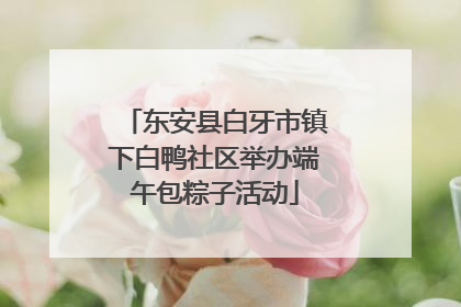 东安县白牙市镇下白鸭社区举办端午包粽子活动
