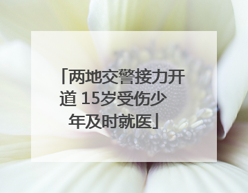 两地交警接力开道 15岁受伤少年及时就医