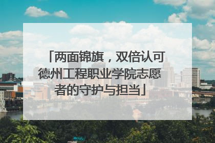 两面锦旗，双倍认可德州工程职业学院志愿者的守护与担当