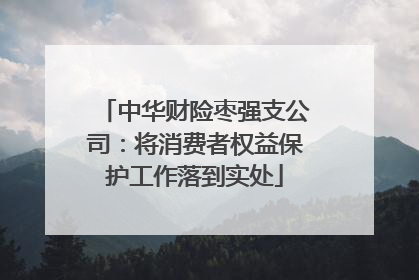 中华财险枣强支公司：将消费者权益保护工作落到实处