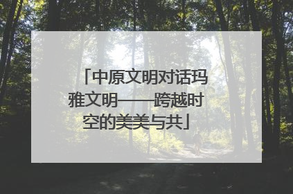 中原文明对话玛雅文明——跨越时空的美美与共