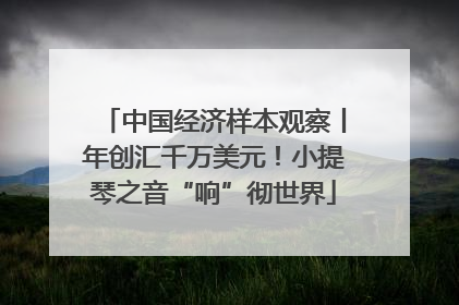 中国经济样本观察丨年创汇千万美元！小提琴之音“响”彻世界