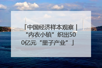 中国经济样本观察｜“内衣小镇”织出500亿元“里子产业”
