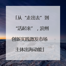 从“走出去”到“活起来”，滨州创新实践激发市场主体出海动能