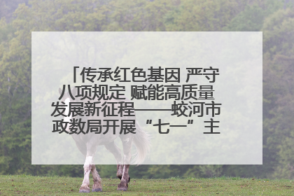 传承红色基因 严守八项规定 赋能高质量发展新征程——蛟河市政数局开展“七一”主题党日活动