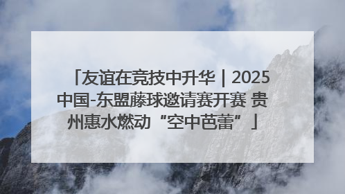 友谊在竞技中升华｜2025中国-东盟藤球邀请赛开赛 贵州惠水燃动“空中芭蕾”