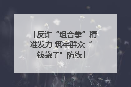 反诈“组合拳”精准发力 筑牢群众“钱袋子”防线