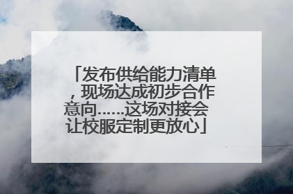 发布供给能力清单，现场达成初步合作意向……这场对接会让校服定制更放心