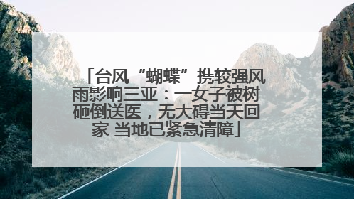 台风“蝴蝶”携较强风雨影响三亚：一女子被树砸倒送医，无大碍当天回家 当地已紧急清障
