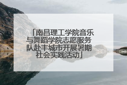 南昌理工学院音乐与舞蹈学院志愿服务队赴丰城市开展暑期社会实践活动