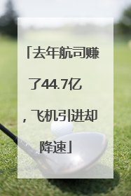 去年航司赚了44.7亿，飞机引进却降速