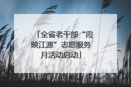 全省老干部“霞映江源”志愿服务月活动启动