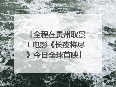 全程在贵州取景！电影《长夜将尽》今日全球首映