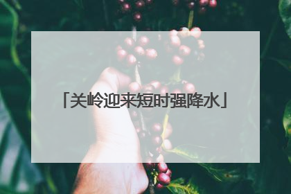 关岭迎来短时强降水