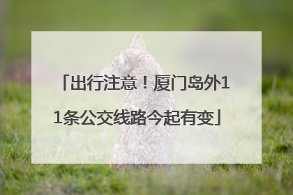 出行注意！厦门岛外11条公交线路今起有变