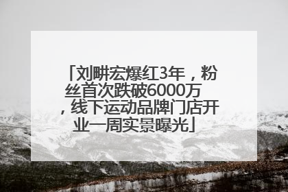 刘畊宏爆红3年，粉丝首次跌破6000万，线下运动品牌门店开业一周实景曝光