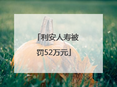 利安人寿被罚52万元