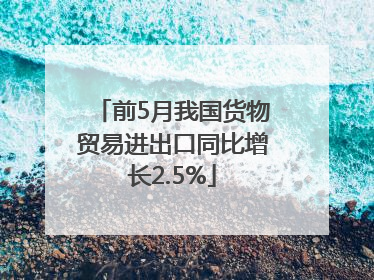 前5月我国货物贸易进出口同比增长2.5%