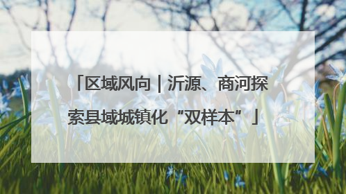 区域风向｜沂源、商河探索县域城镇化“双样本”