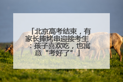 北京高考结束，有家长捧烤串迎接考生：孩子喜欢吃，也寓意“考好了”