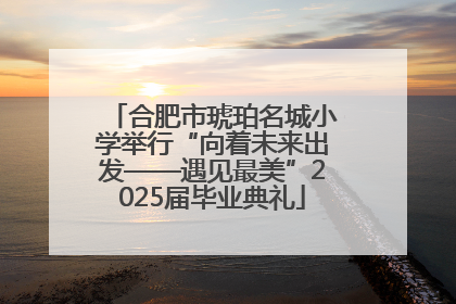 合肥市琥珀名城小学举行“向着未来出发——遇见最美”2025届毕业典礼